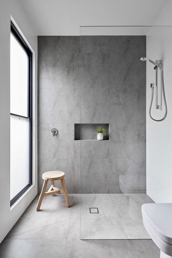 Modern Bathroom Ideas: Dazzling Concrete Wall 