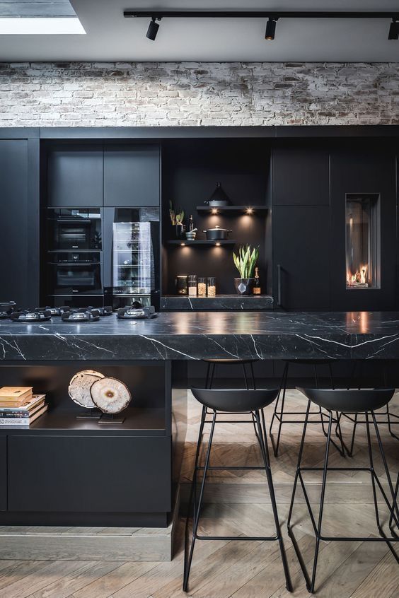 Dark Kitchen Ideas: Stylish Black Marble