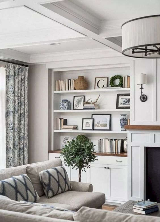 living room shelves ideas 12