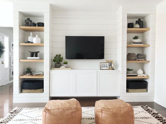 Make a Neat Spot with These Living Room Shelves Ideas
