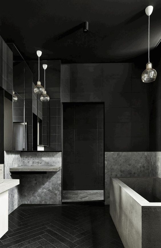Bathroom Black Ideas: Modern Contemporary Bathroom