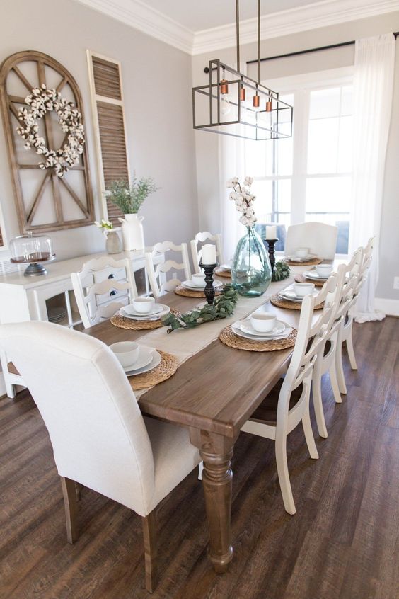 Rustic Dining Room Ideas: Lovely Rustic Farmhouse