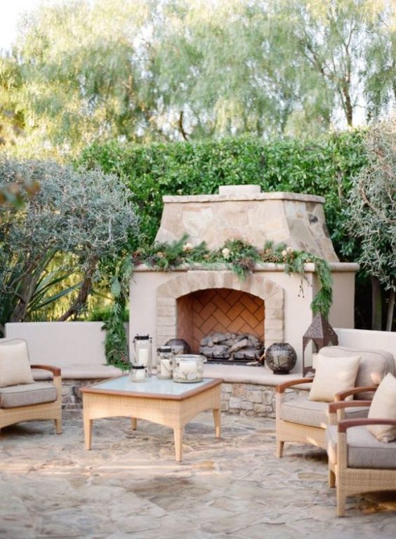 Backyard Fireplace Ideas 11
