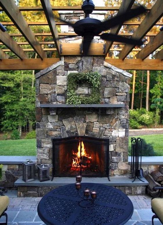 Backyard Fireplace Ideas 14