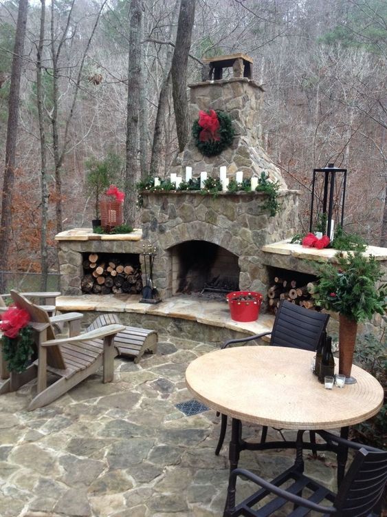 Backyard Fireplace Ideas 17